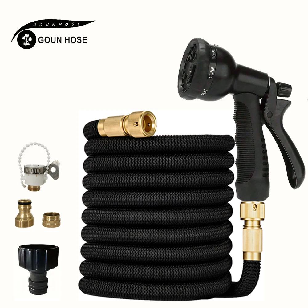 GOUN HOSE Flexible Expandable Garden Hose High Pressure Nozzle Spraye Washer Gun Car Wash Hose Expandable Garden Water Hose