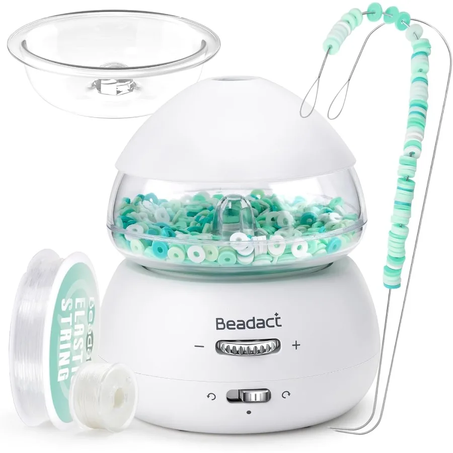 

Электрический спиннер для бусин 2в1 на батарейках, спиннер для глиняных бусин с иглами для бисера и эластичной веревкой для браслета дружбы Mak