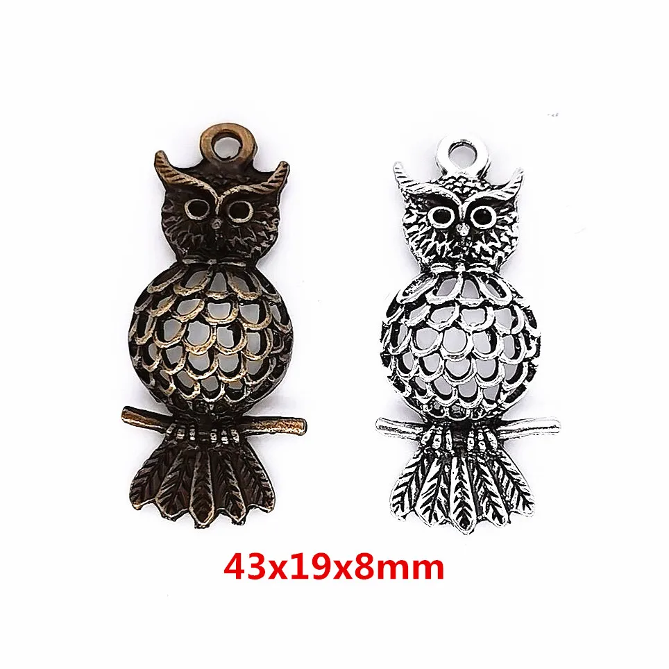 

10pieces (owl) vintage zinc alloy charm metal pendant DIY jewelry discovery making accessories 013