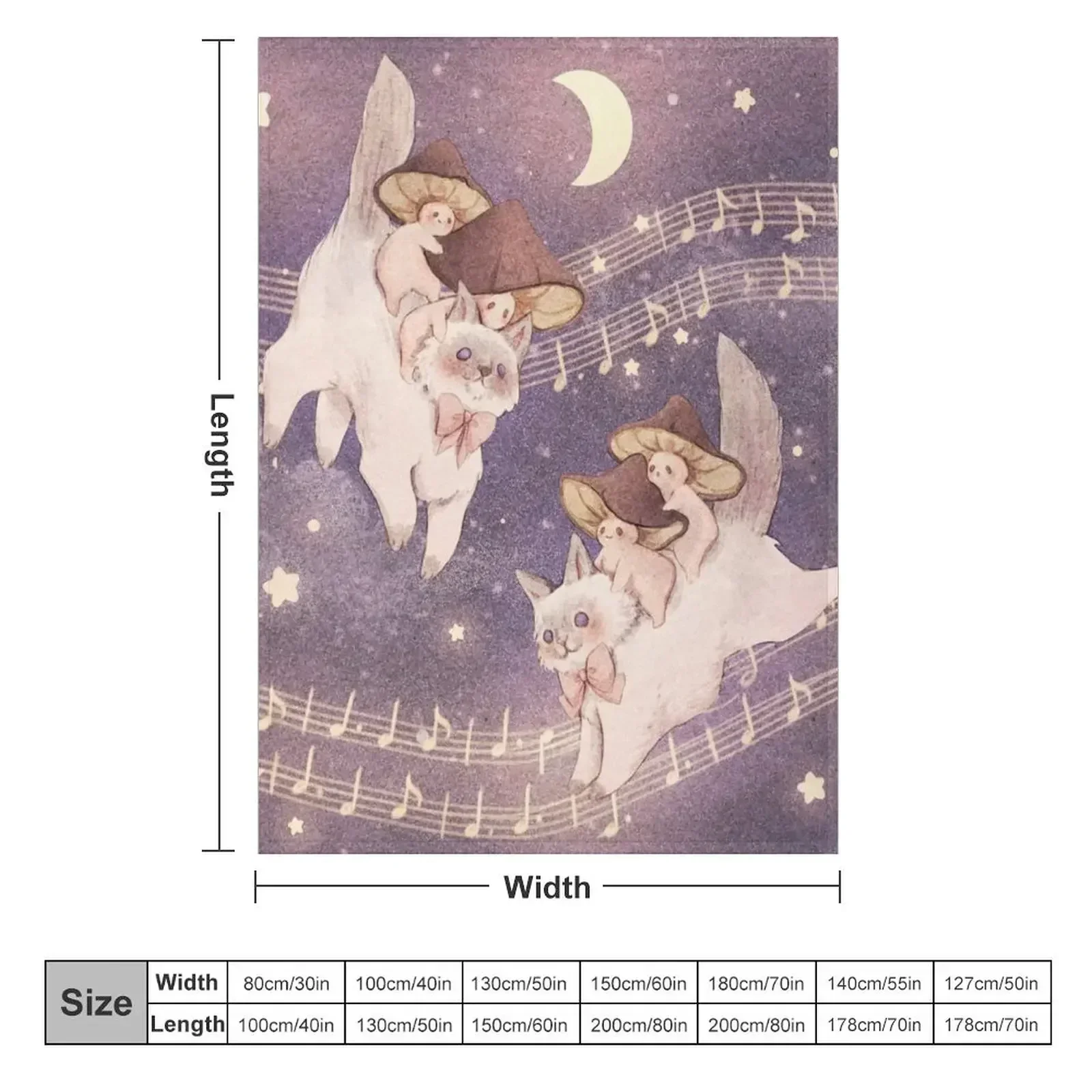 Starlit Cat Adventure - Background Throw Blanket Vintage for babies Blankets Sofas Of Decoration Thermal Designers Blankets