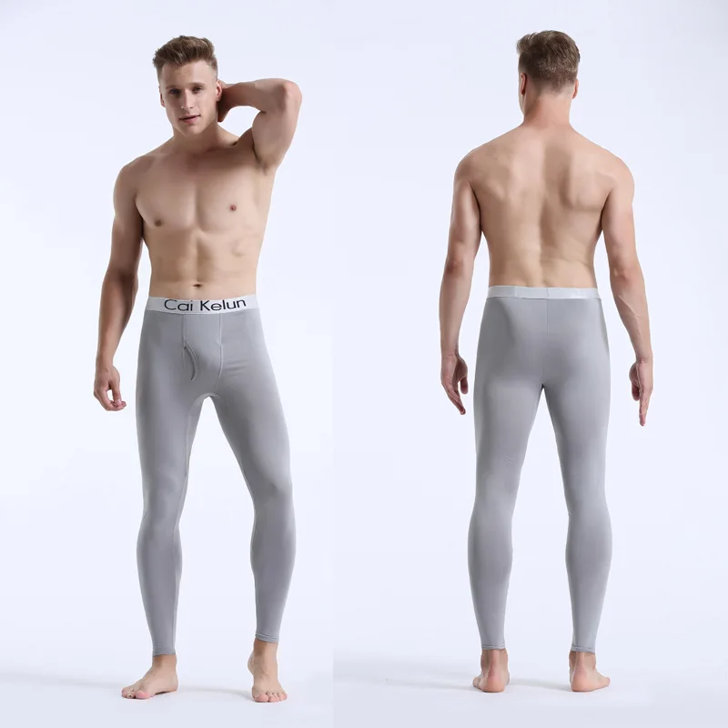 2025 New Men's Tight Sports Pants Slim Pants Autumn And Winter Thermal Pants Plush High Stretch Quick Drying Compression Pants