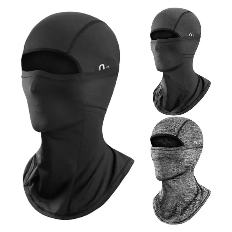 

UV Protection Head Cover UPF 50 Ice Silk Cool Full Face Head Cover Elastic Fit Cycling Cap Breathable Head Sock With Glasses