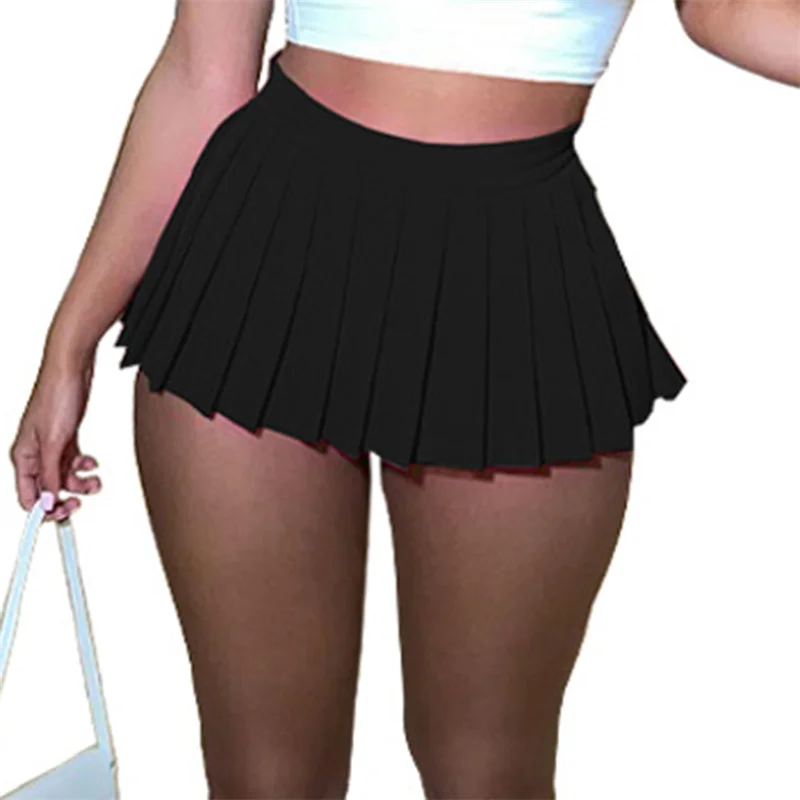 

High Waist Mini Pleated Skirts Sexy Club Outfits for Women 2023 Fashion Summer Y2k Accessories A-line Stretchy Skirt