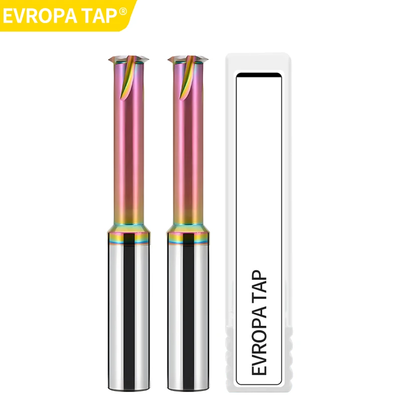 EVROPA Tap 1PCS CNC Machine Solid Carbide Single Tooth Thread Milling M1 M1.2 M1.6 M1.8- M18 M20 M24 Mill Mills Cutter
