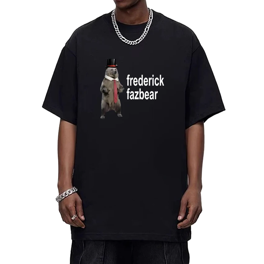 

Fashion Frederick Fazbear Graphic Casual Loose Tee shirt Summer Cotton Men Women vintage Crew Neck Unisex short sleeve T shirts