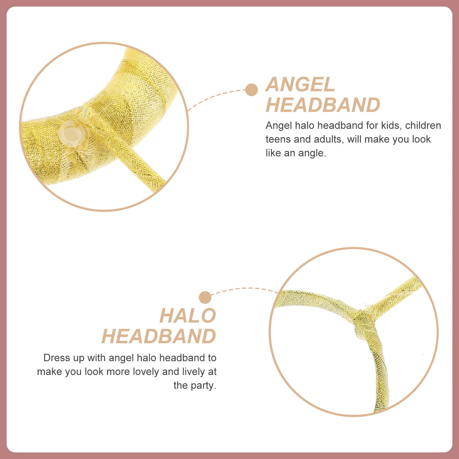 

Angel Costume Accessory Lovely Festive Design for Holiday Party Dress Up Photo Shoot Event Wear Angel Halo