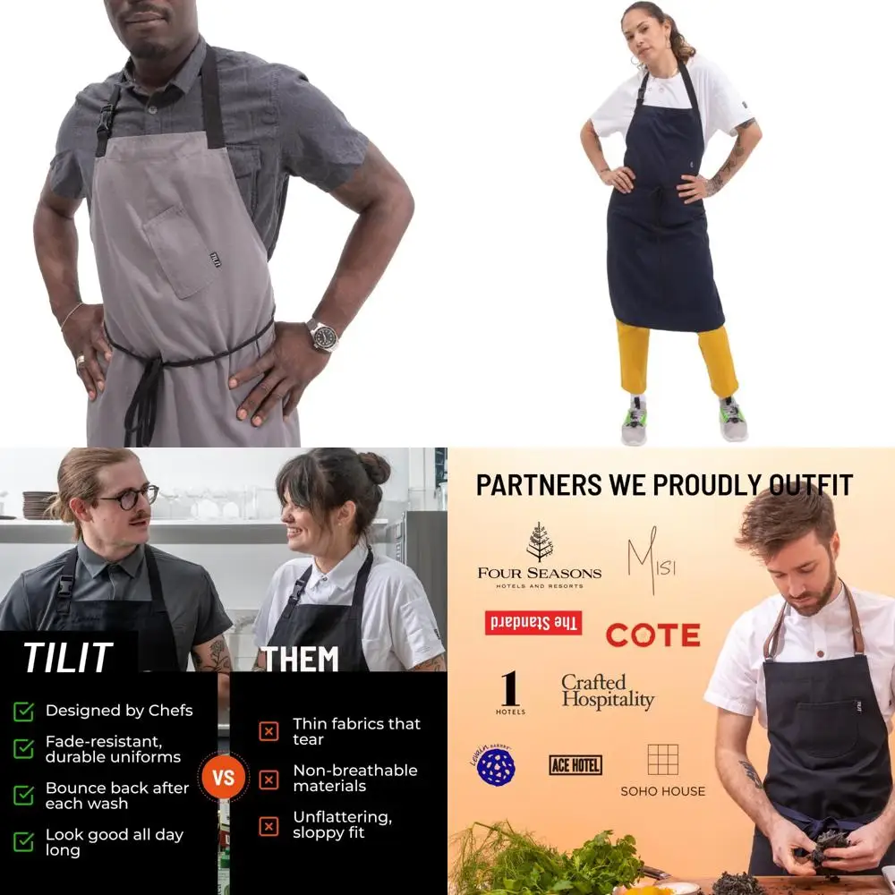 

Premium Chef's Apron, Unisex Design with Pockets, Suitable for All Sizes, High-Quality Material, Ideal for Men and Women in the
