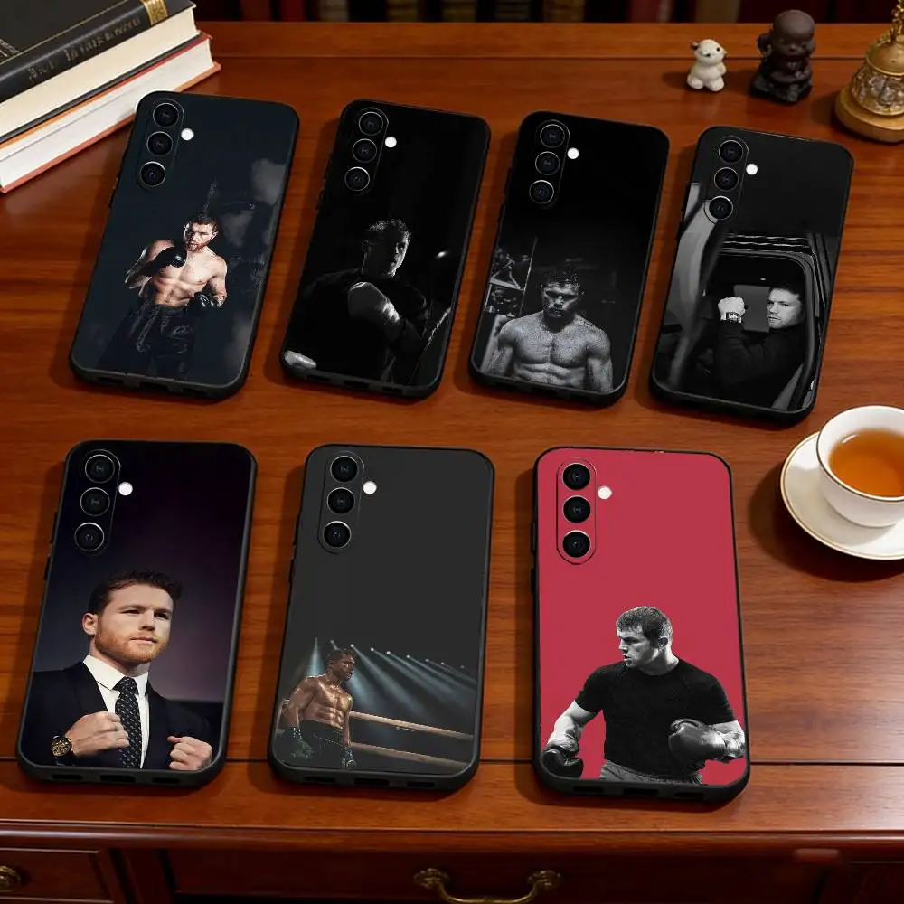 

C-Canelo A-Alvarez Phone Case Black Silicone Soft For Samsung Galaxy A73,A72,A71,A70,A53,A52,A51