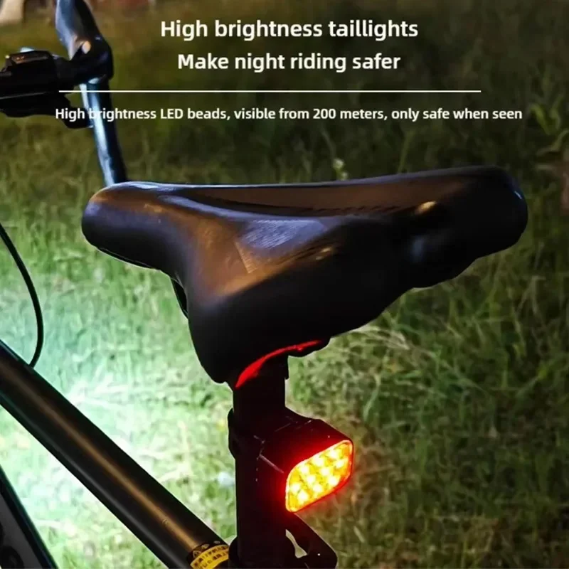 Cycling Bicycle Front Rear Light Set 10 LED Bike USB Charge Headlight Light MTB Waterproof Taillight LED Lantern Bike Parts