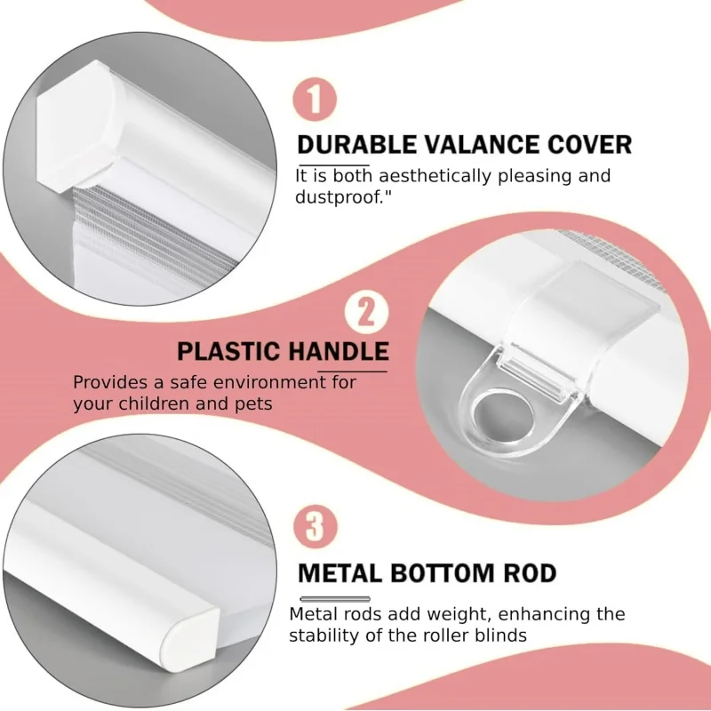 جودة عالية احترافية مخصصة للتحكم الربيعي اليدوي المقاوم للماء طبقات مزدوجة ستائر حمار وحشي ليلا ونهارا للنافذة #5