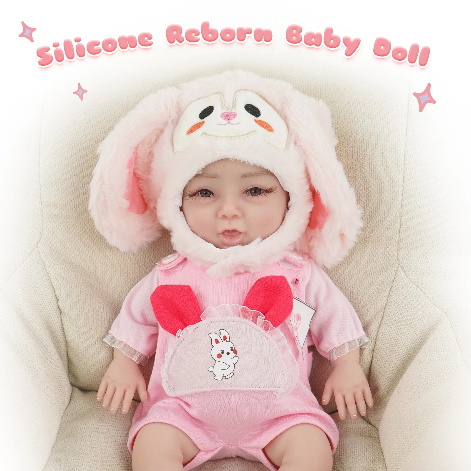 

CUAIBB 36cm 1.6kg Finished Silicone Reborn Baby Dolls Soft Touch Handmade Painted Bebe Girl Dolls for Children Birtday Gifts Toy