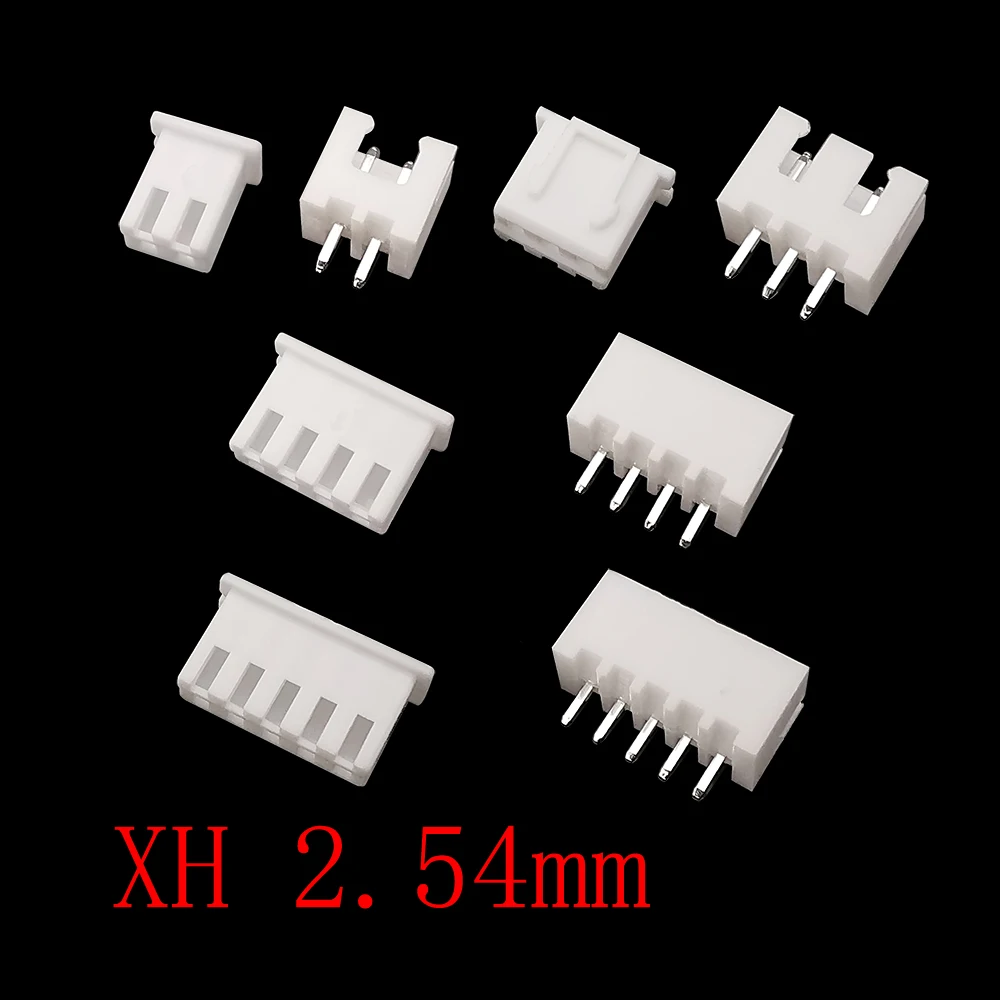 100Pcs/lot JST XH2.54 Terminals Plastic Housing Male Plug Female Socket Terminal Wire Connector XH 2.54mm 2/3/4/5/6/7/8/9/10 Pin