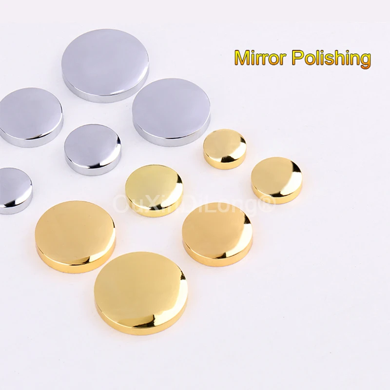 400PCS Brass Decorative Nail Mirror Fixing Screws Advertisement Nail Fittings Brass Fasteners Screw Cover Caps Gold/Silver GF989