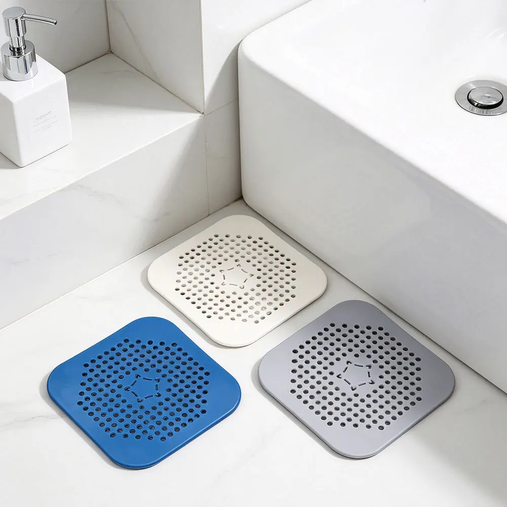 Silicone Hair Catcher for Bathroom Drain Trap Prevents Clogs Keeps Drain Clean Easy Install Flexible Design Gray