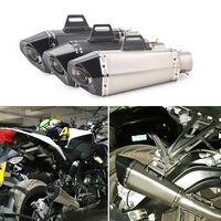 Universal 51mm Inlet Motorcycle Exhaust R11 Muffler with DB killer for R3 R25 Z400 Z900 MT07 MT09 ninja650 Z750 Z800 mt03 R6