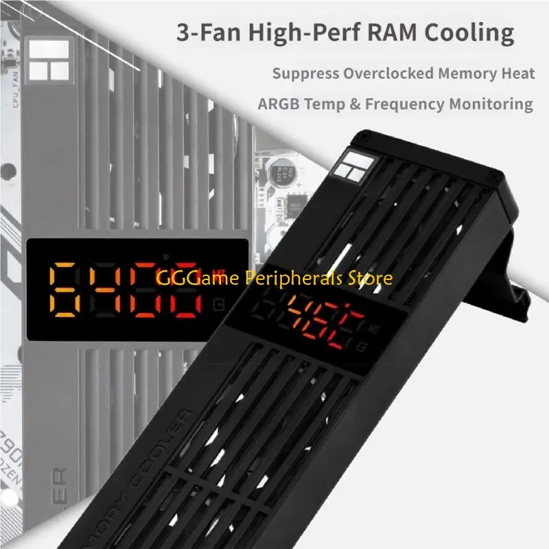 U55B RAMs Cooling System With 3 40Mm Fan And Visual Temperature