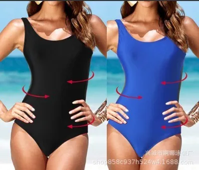 2026 Woman Bathing Suit Solid Color Side Mesh Panel High Cut Legs Slim Fit Black Ribbed Mesh Slimming Swimwear Smooth Nylon