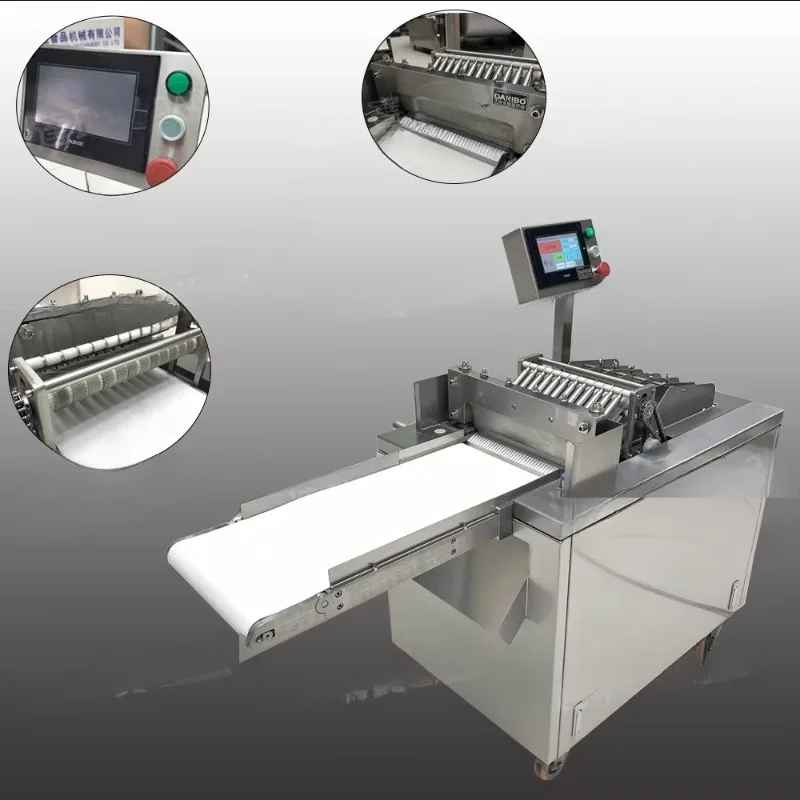 Chicken Diced Cutting 350-500kg/h Conveyor Belt Dicer | SUS304 Frozen Meat Cubes Cutting Tools for Butchery