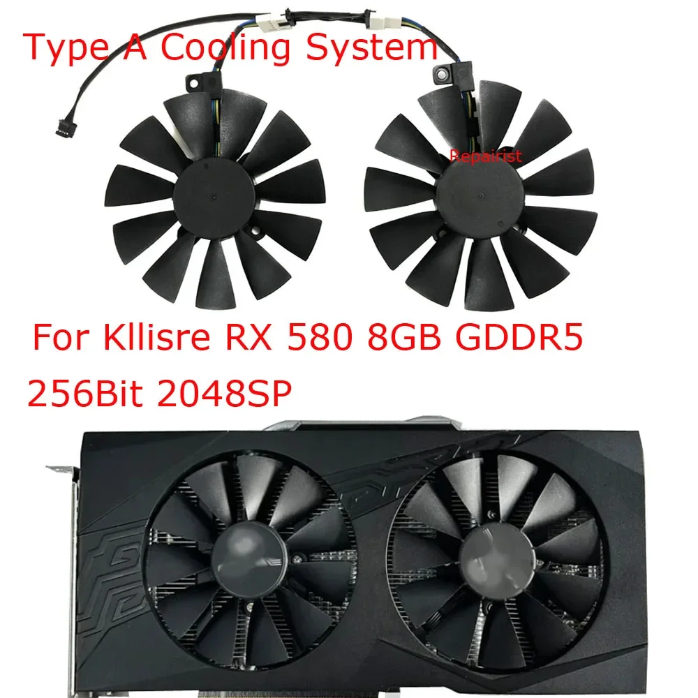

2pcs/Set,T129215SU,VGA GPU Cooler,Video Cards Fan,PLD09210S12HH,For Kllisre RX 580 8GB GDDR5 256Bit 2048SP Type A/B