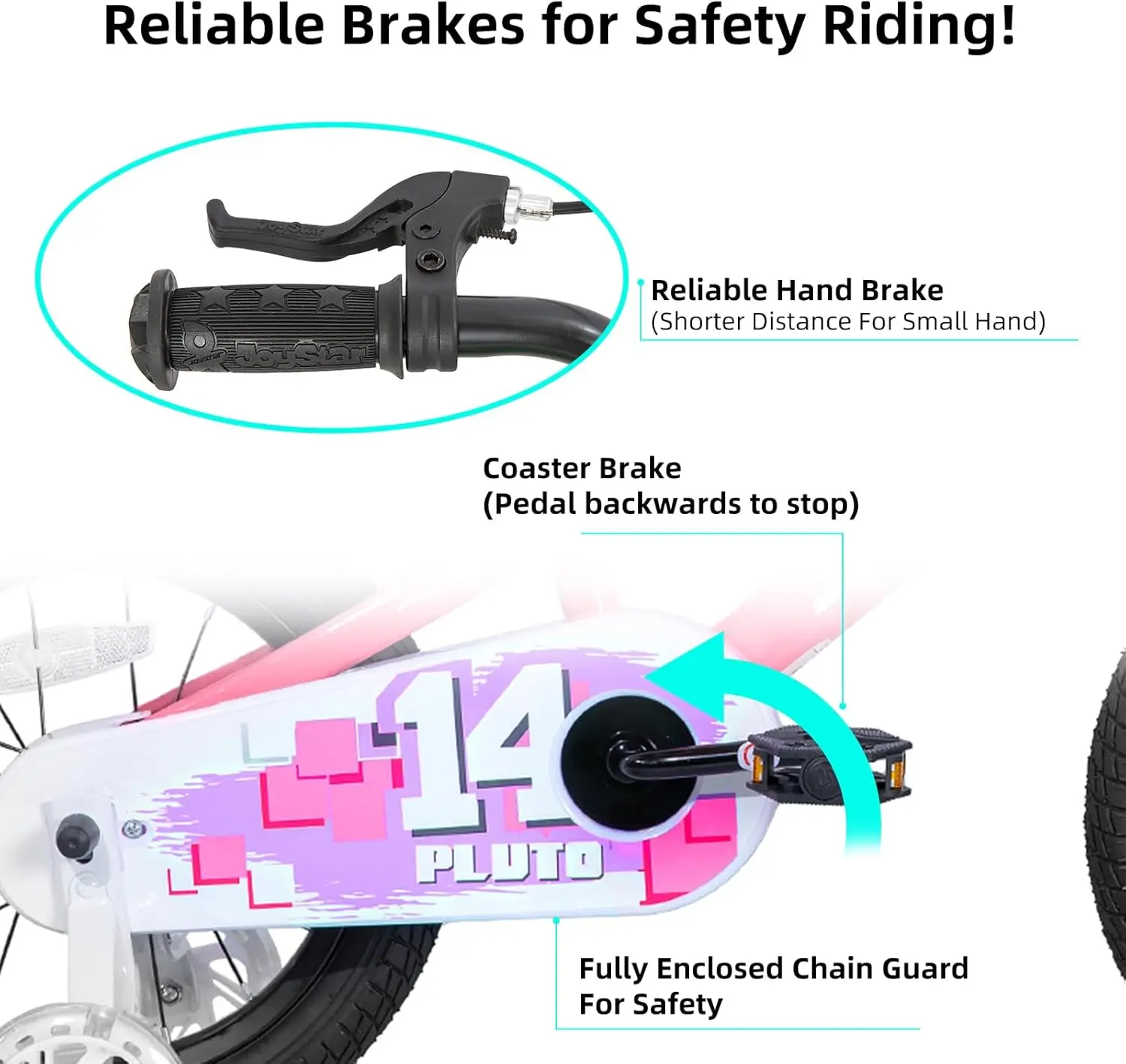 دراجة 12 بوصة مع عجلات تدريب للفتيان والفتيات من عمر 3 إلى 12 عامًا
