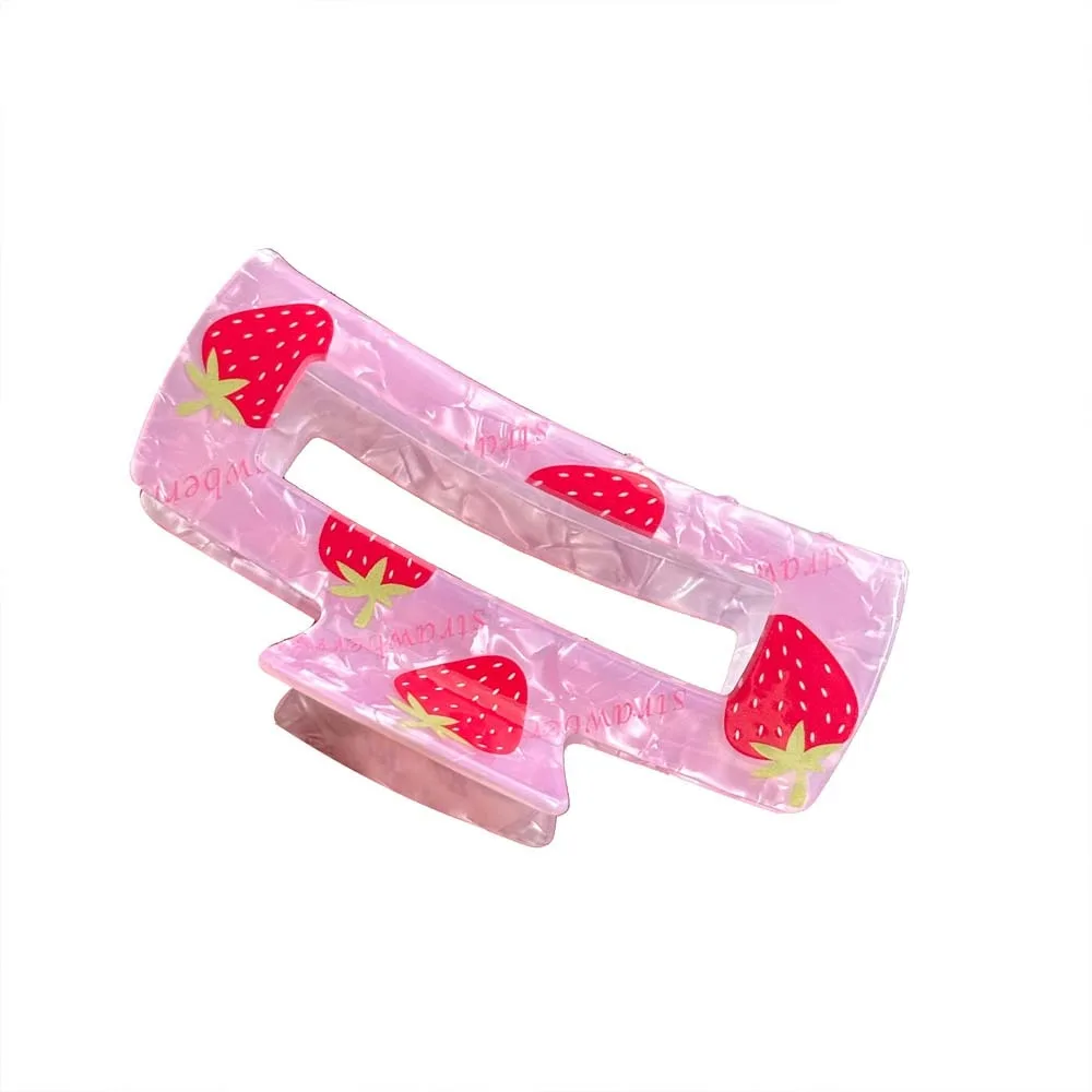 Korean Style Fruit Hair Clip Cute Grape Shark Clip Acrylic Hair Claw Hair Accessories Headwear Fruit Hair Claw Daily