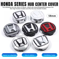 4pcs 58/62/69mm Wheel Center Cap Logo Hub Cover Badge Emblem For Honda Civic City Accord Odyssey Spirior CRV Hrv Jazz CBR HR-V