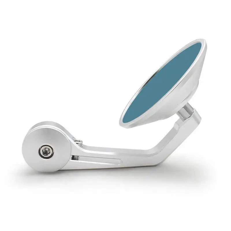 22mm Motorcycle Bar End Rearview Mirror Expansion Plug: Mount Fit Handlebar Inner Bore 17-19mm Round Anti-Glare Blue