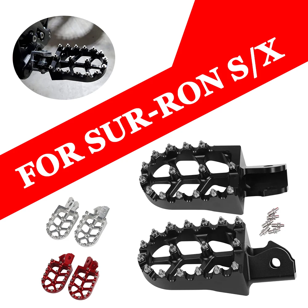 Sur-Ron Sur Ron Surron X S 라이트 비 오프로드 전기 자동차 오토바이 CNC Footpegs 발판 발 페그 레스트 페달 패드