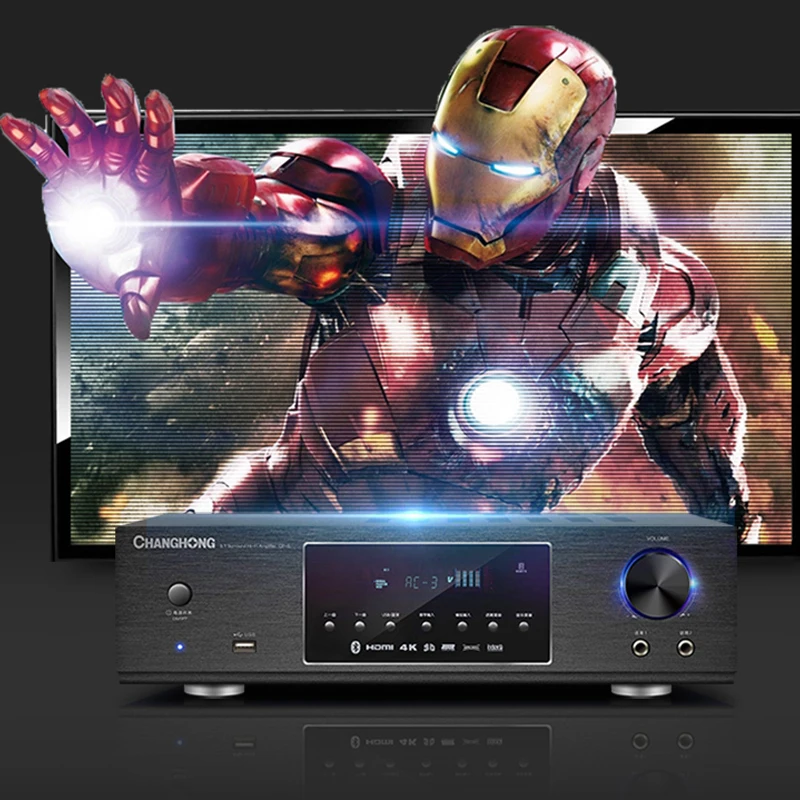 220V 800W 5.1 High Power Blueteeth Amplifier Fever Professional AV Amplifier Power Home Audio Subwoofer Digital Sound Amplifiers