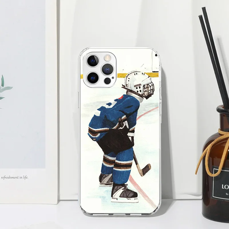 Ice Hockey Rink Sport Phone Case For Iphone 17 Air 16 15 Plus 16E 14 Pro Max 13 Mini 12 11 7 8 SE Fundas Soft Back Cover 17 Air