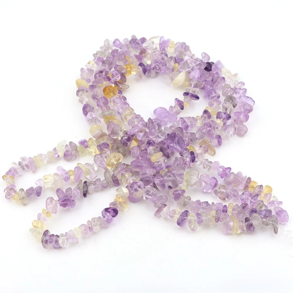 16/32 дюйма натуральный аметриновый камень бусины нерегулярный гравий хрустальные кварцевые бусины для изготовления ювелирных изделий DIY браслет ожерелье