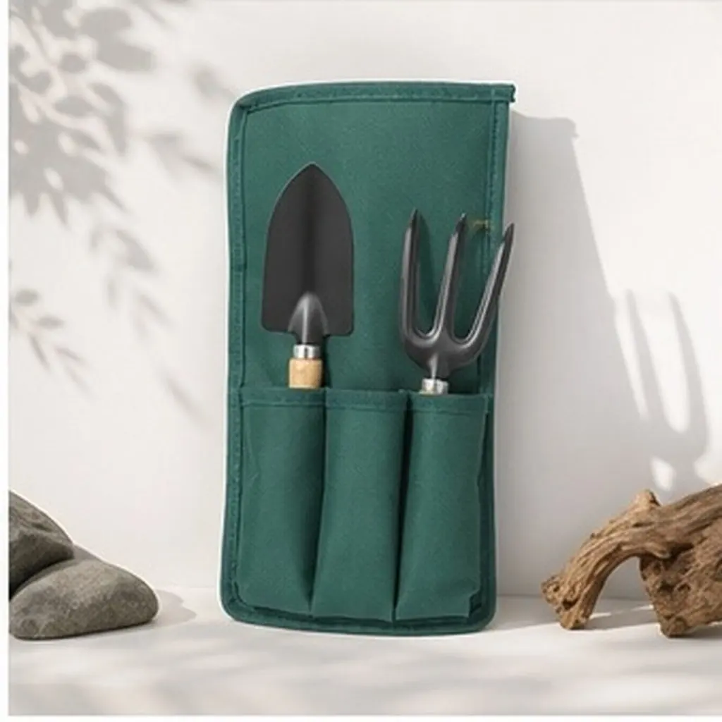 Garden Tool Bag Heavy Duty Oxford Cloth Storage Pouch with Multiple Pockets for Small Gardening Tools Organizer Hanging Bag