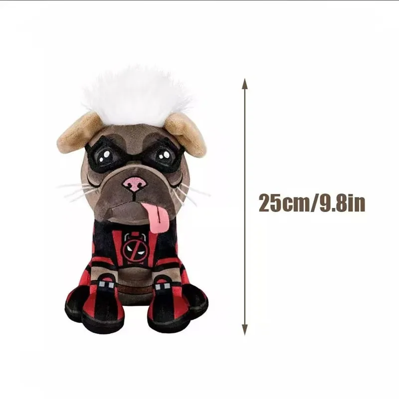 Dogpool Pluche Figuur Speelgoed 9.84Inch Zachte Cartoon Cool Cut Hond Knuffel Dier Kussens Pluche Voor Kinderen En Fans Halloween Cadeau