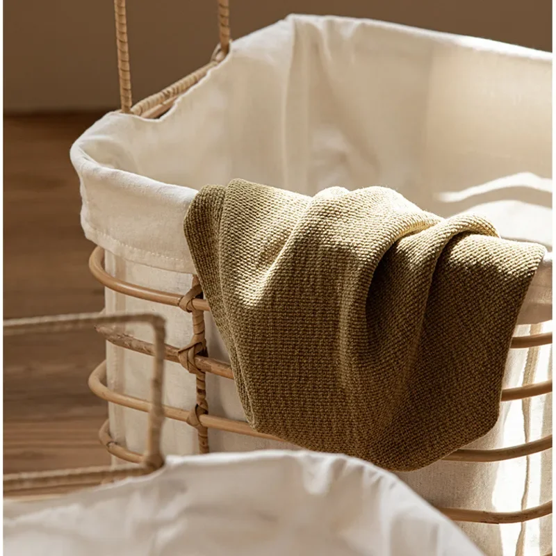 Japanese Rattan Storage Basket, Laundry Basket, Clothing, Toys, Organizer Boxes, Versatile, Practical, Home Supplies