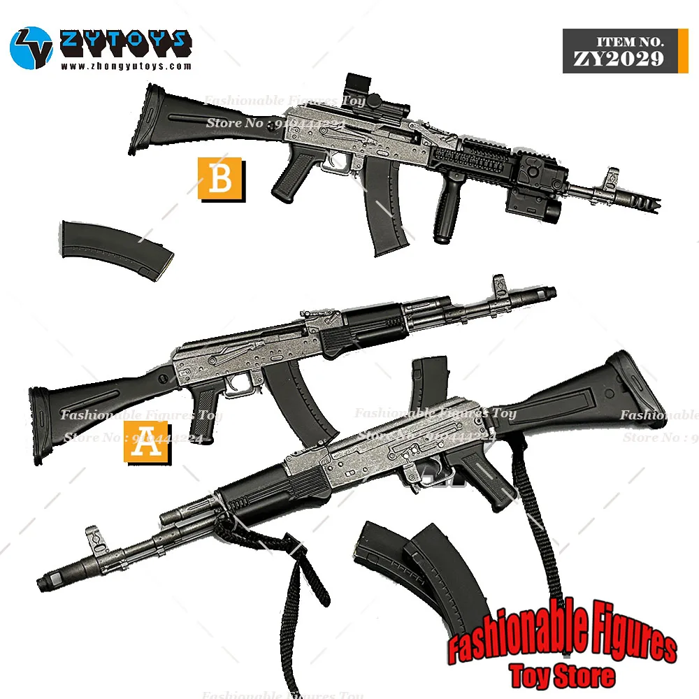 ZYTOYS ZY2029 1/6 Scale Soldier Weapon AK-74M Assault Rifle Russian Tactical Plastic Gun Model For 12Inch Action Figures Body