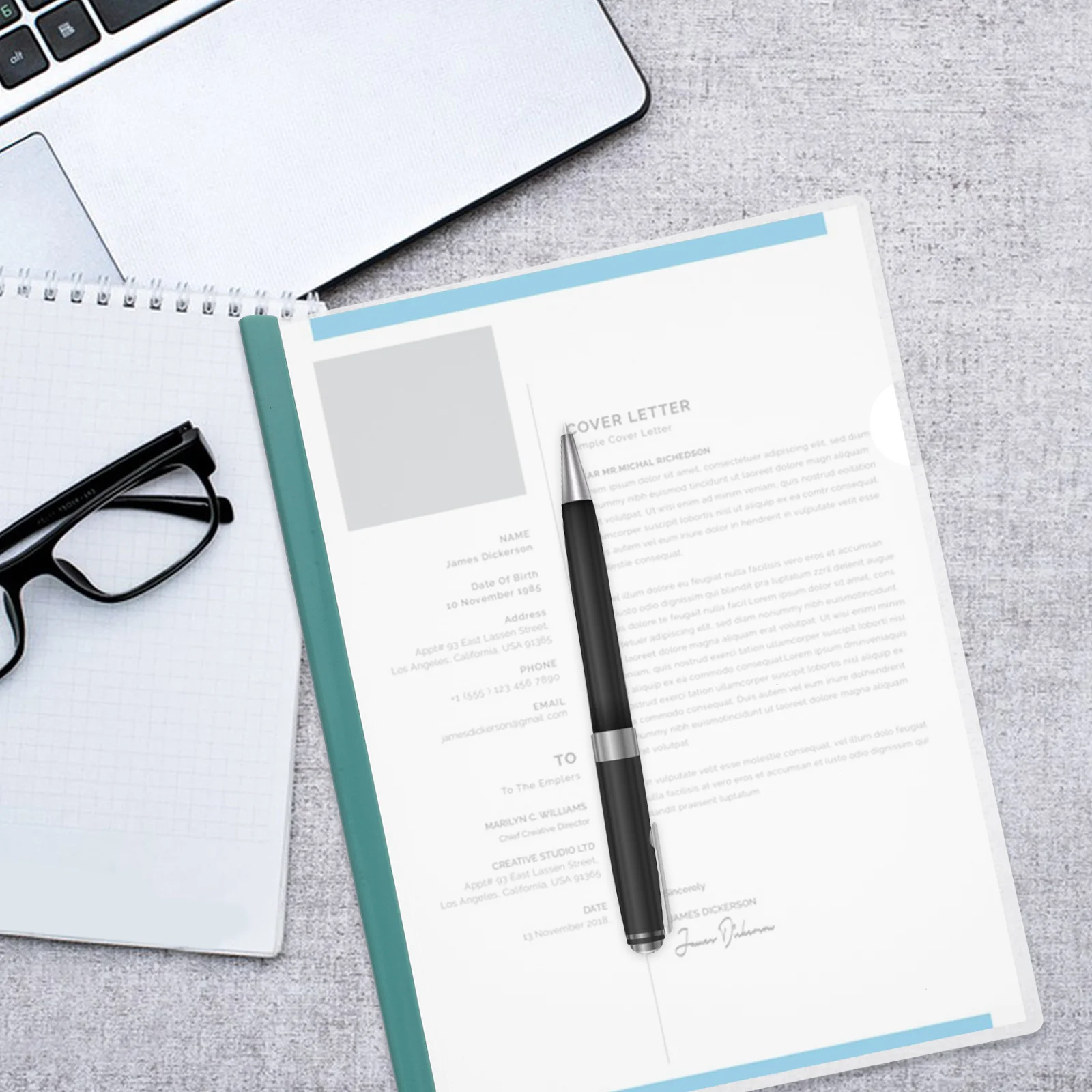 

10Pcs Transparent Sliding Bar Report Covers Clear Plastic Document Folders File Lever Clips for Office Paper Organizer Resume