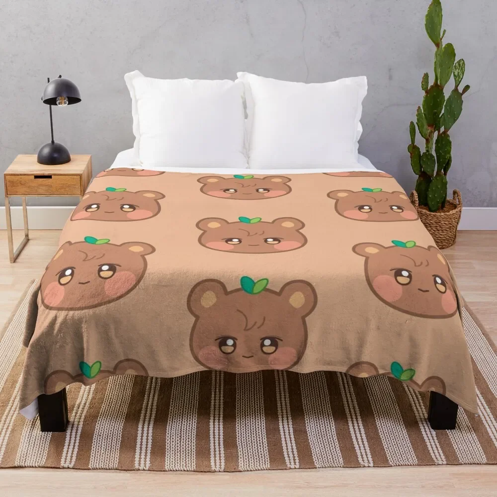 Ateez jongho aniteez jjongbear Throw Blanket Ultra Soft Flannel Fleece Blanket for All Seasons