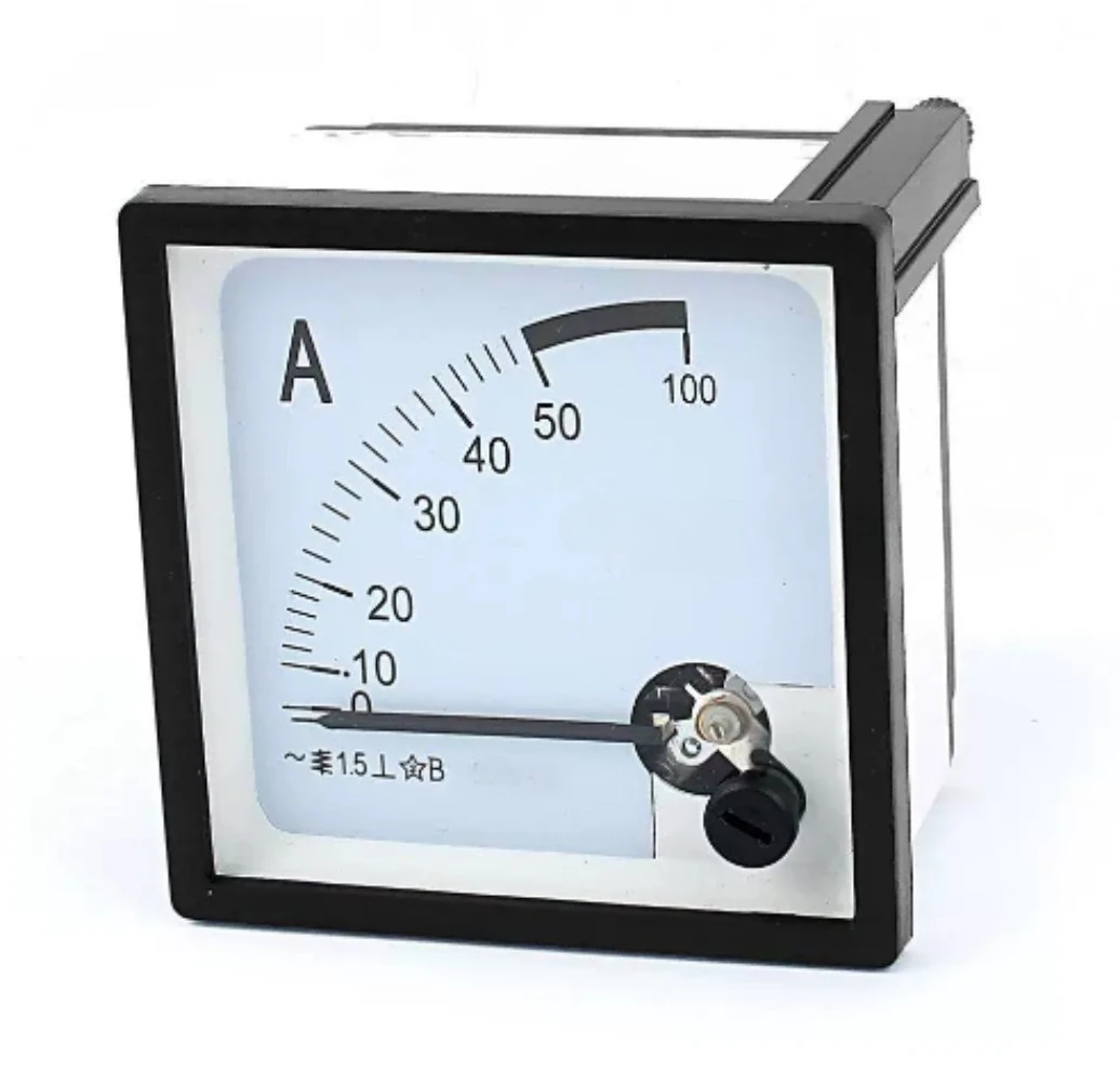 1PCS for SQ-72 pointer 72*72mm AC ammeter 1A 2A 3A 5A 10A 15A 20A 30A 50A connect directly analog AMP meter for CZ-72