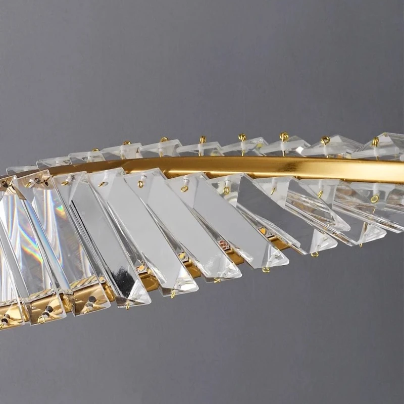 Modern One Line Shape Acrylic Chandelier Living Room Center Table Kitchen Island Coffee Tables Decorative Luminaires Home Design