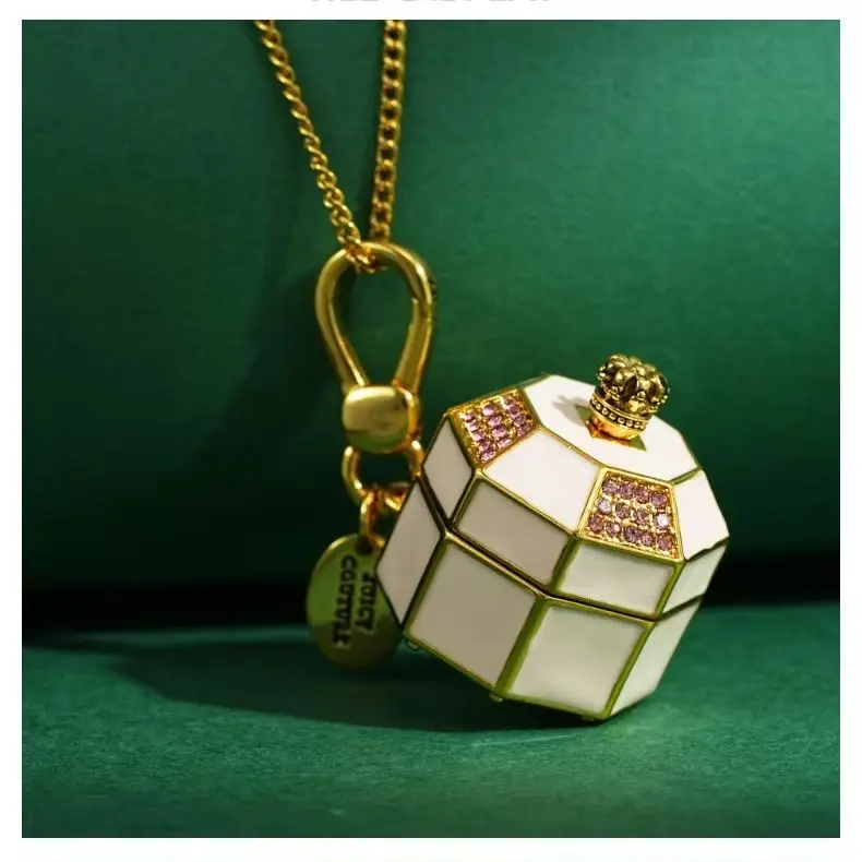 Exquisite Enamel Openable Pearl Dancing Girl Box Pendant Necklace For Women Creative Keychain Decoration Bag Jewelry Gifts