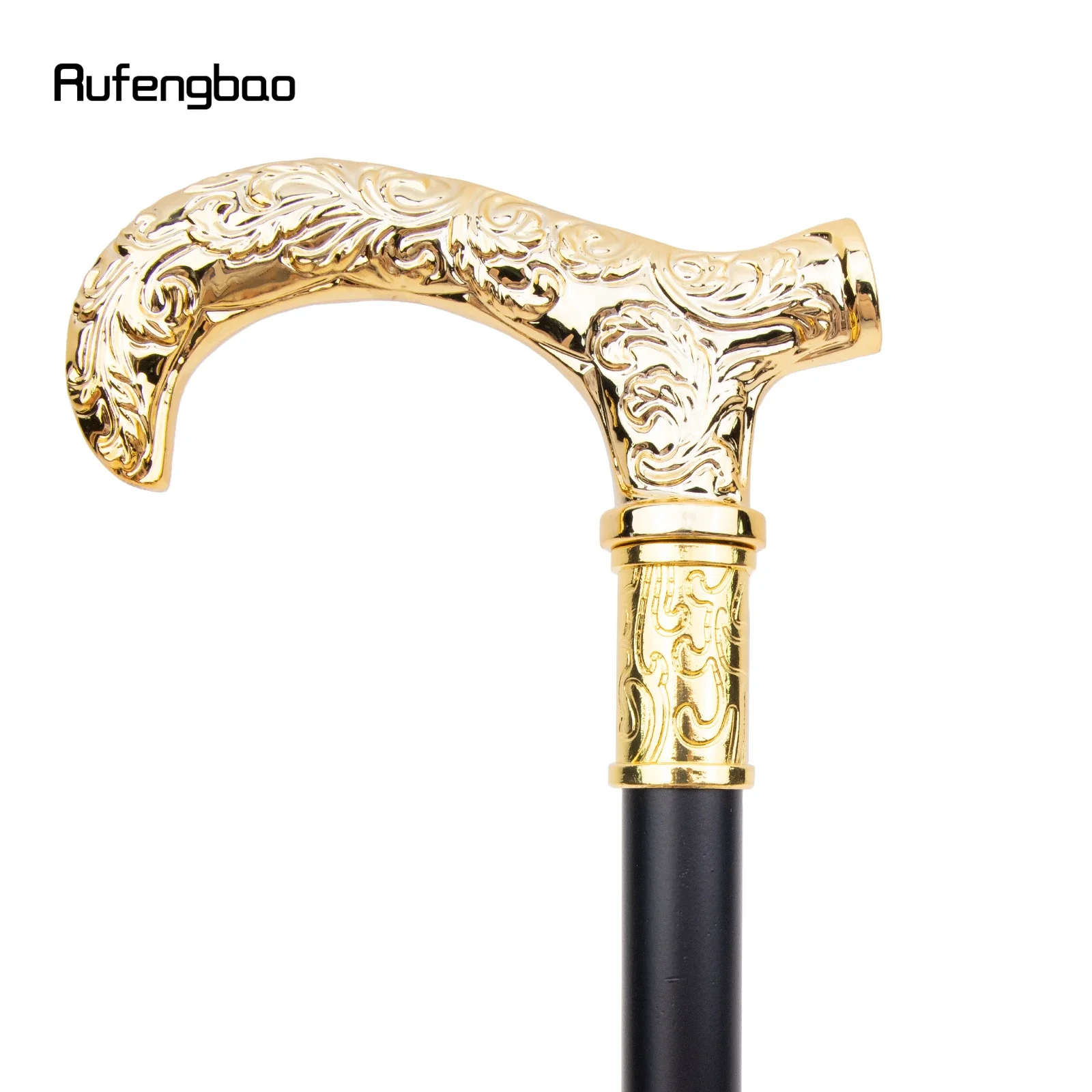 ดอกไม้สีทองรูปแบบเดิน Cane แฟชั่นตกแต่งเดิน Stick สุภาพบุรุษ Elegant คอสเพลย์ Cane KNOB Crosier 93 ซม