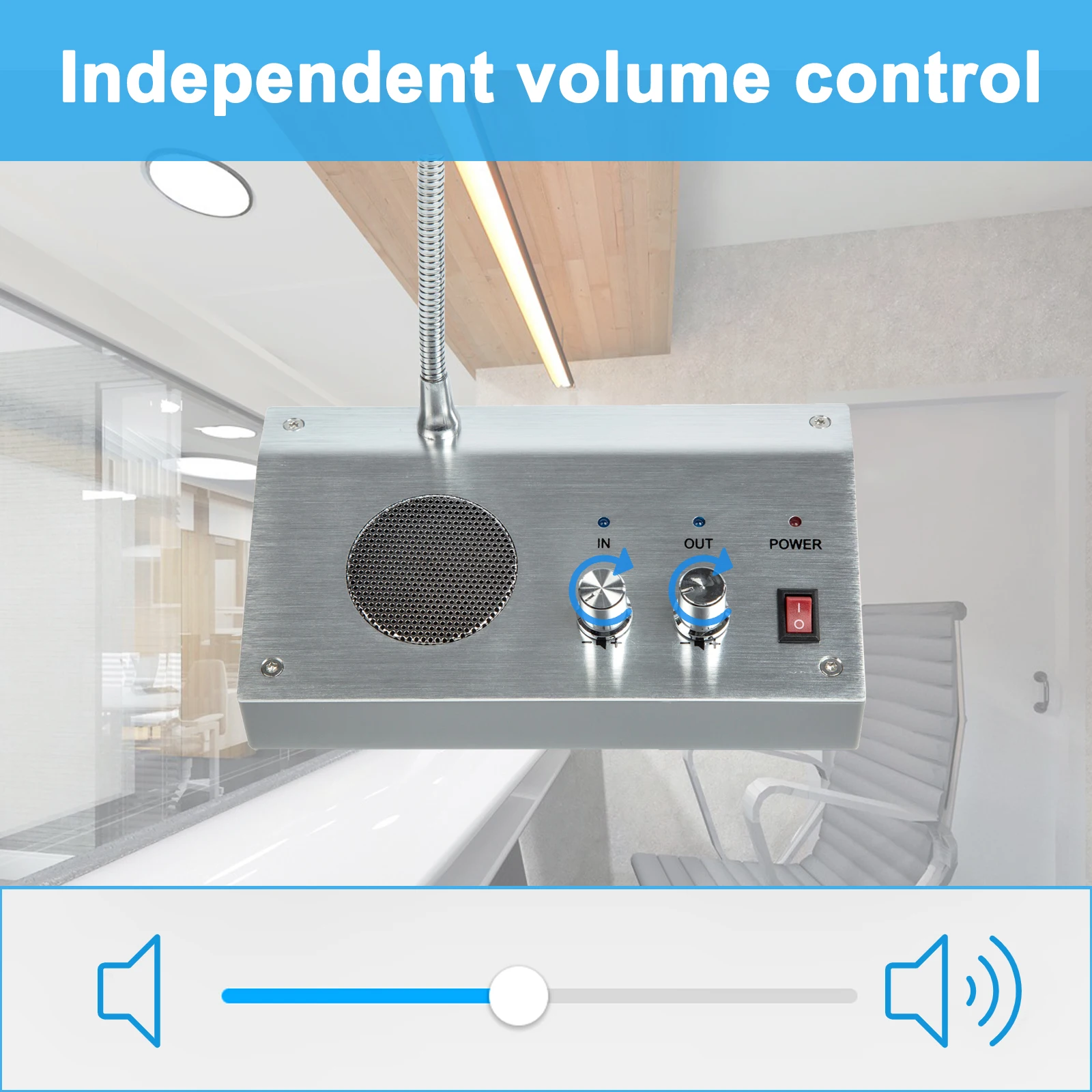 Imagem -03 - Home Security Zero-touch Alto-falante Dual-way Interphone Sistema Banco Counter Ticket Escritório Hospital Janela Intercom