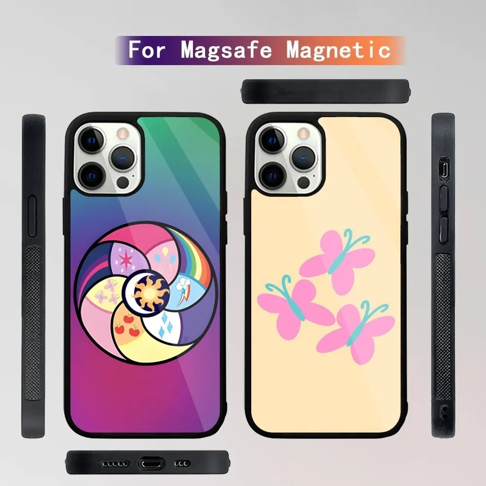 Cartoon M-My L-Little P-PonyS Phone Case For iPhone 15,14,13,12,11,Plus,Pro,Max Mini Magsafe Magnetic Wireless Charging