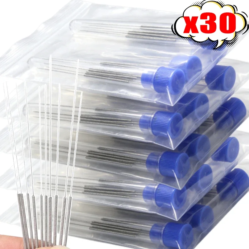 0.2mm 0.25mm 0.3mm 0.35mm 0.4mm 3D Printers Stainless Steel Nozzle Cleaning Needles Drill for V6 Nozzle Tool Parts 10-30pcs