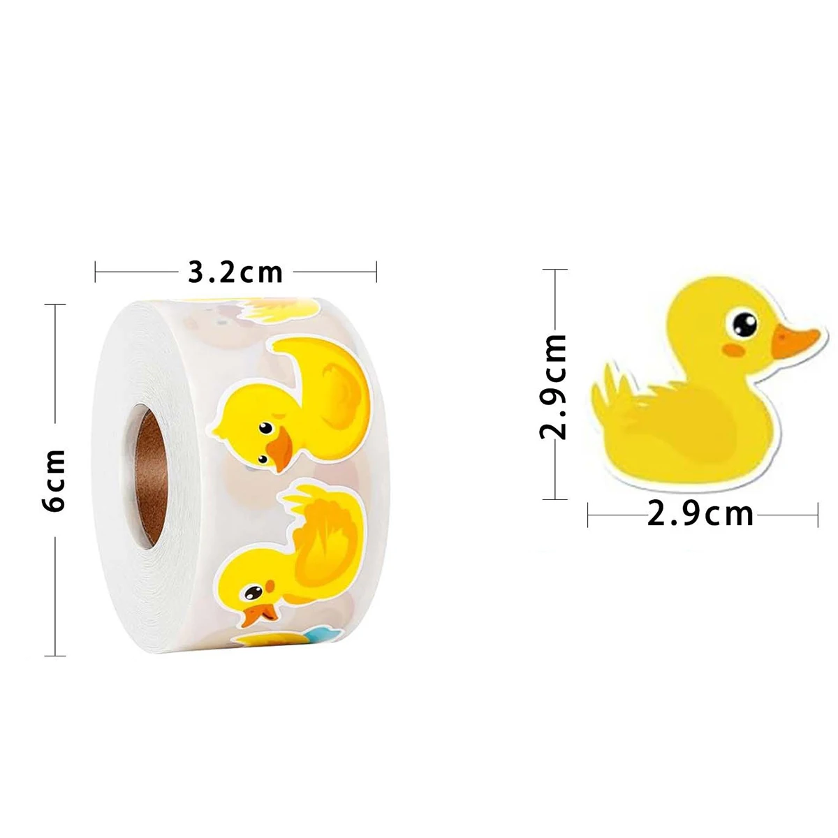 100-500pcs Duck Stickers Cute Cartoon Stickers Present For Children Birthday Party Favor Water Bottles Notebook Decoration