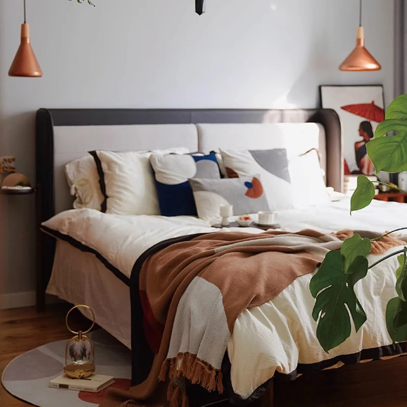 Headboards Modern Bed Safe Bedroom Castle Wooden Storage Sleeping Bed Double Design Letto Matrimoniale Lounge Suite Furniture