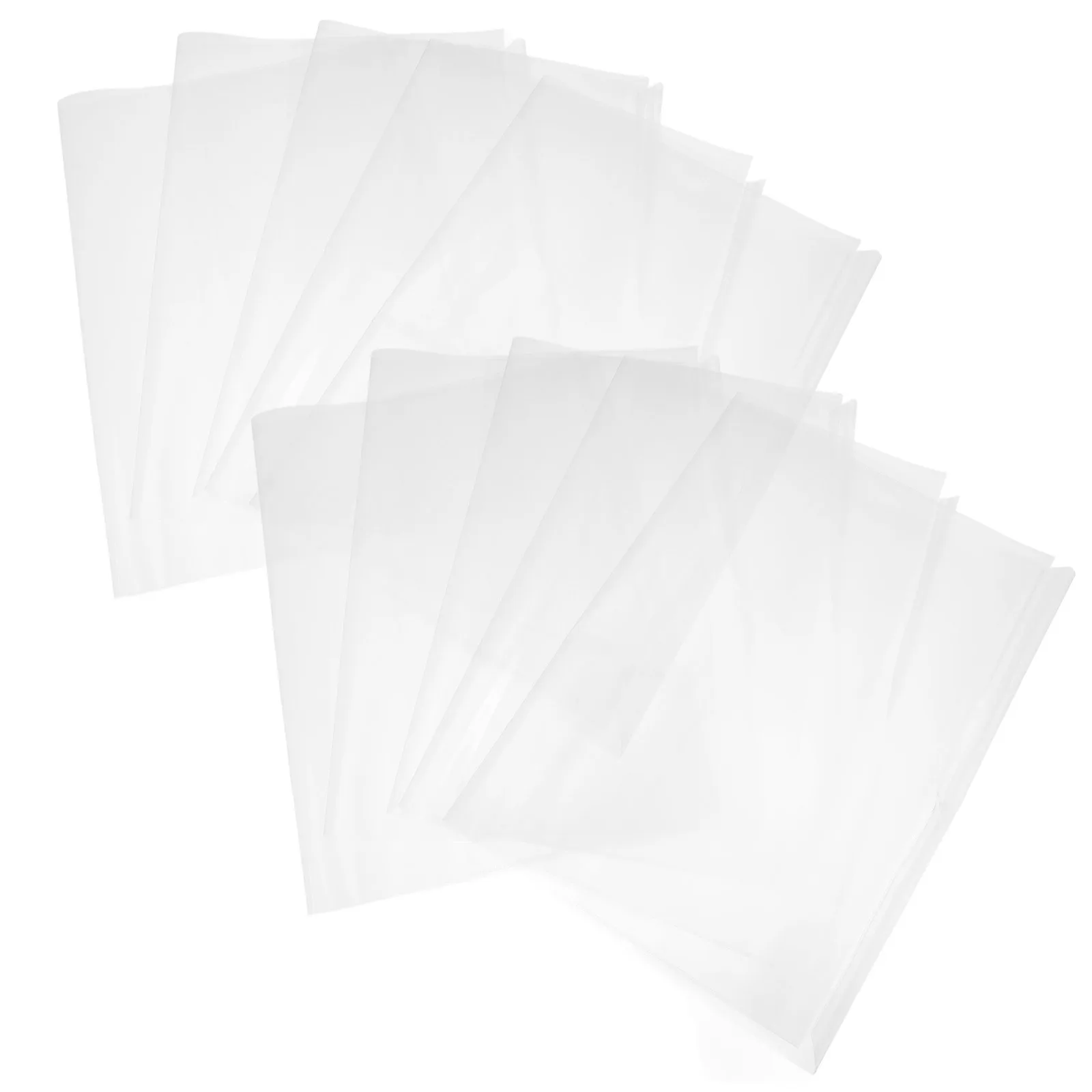 Protector de cubierta de libro transparente, funda de plástico impermeable, reutilizable, tamaño A4, para cuadernos escolares y de oficina, 10 Uds.