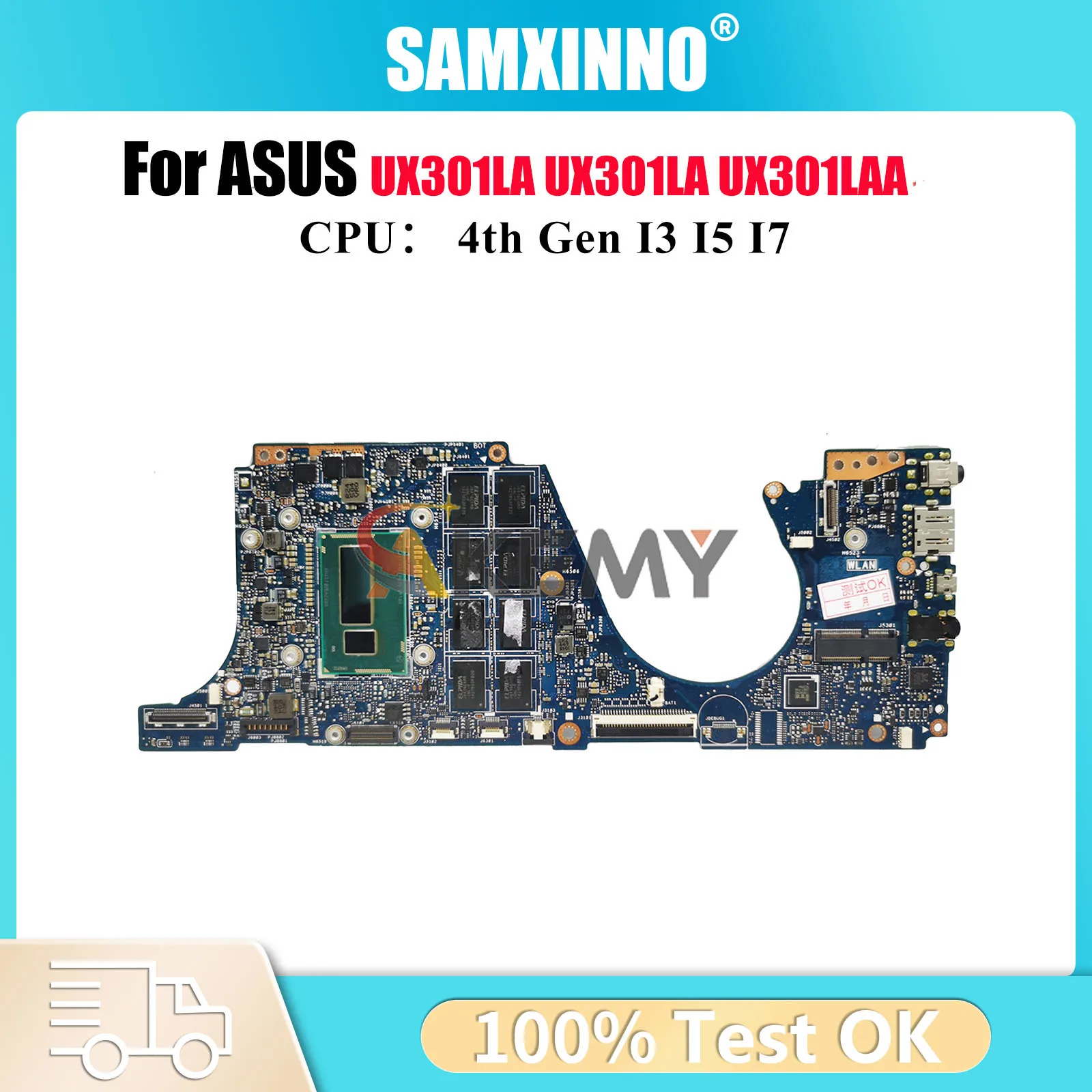 

UX301LA Материнская плата для ноутбука ASUS ZenBook UX301LAA UX301L UX301LA Материнская плата для ноутбука с процессором I3 I5 I7 100% тестирование ОК быстрая доставка