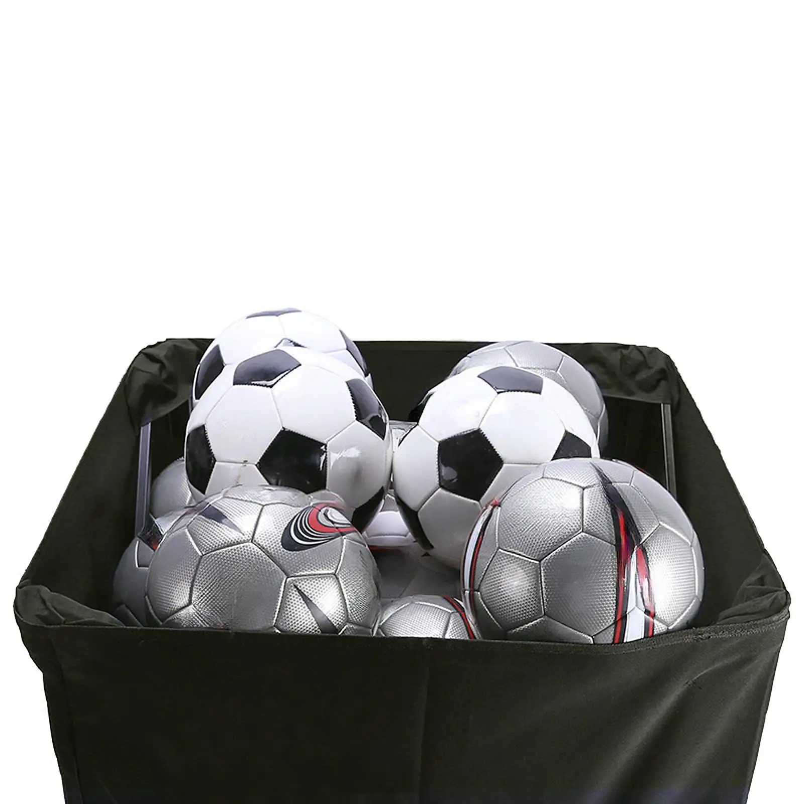 

Portable Folding Sports Ball Cart Large Capacity Ball Storage Cage Carrier for Indoor Outdoor Gym Training
