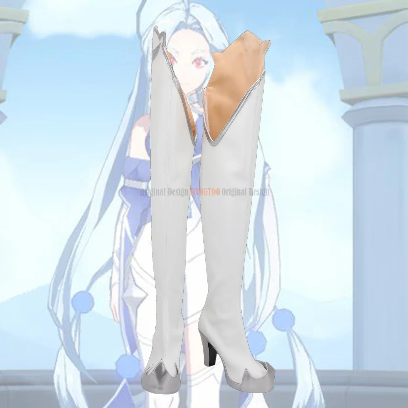 

Сапоги для косплея Lord of Heroes Lumie Miratisa, белые туфли на высоком каблуке, индивидуальный заказ